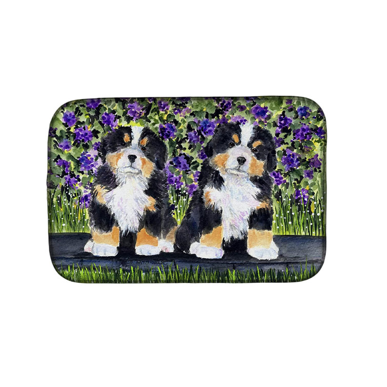 Frifoho Absorbent Dish Drying Mat For Kitchen Counter Bernese Mountain